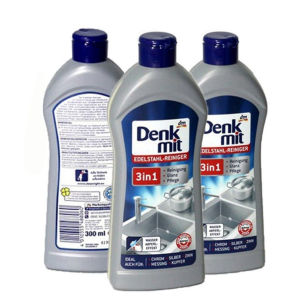 Dung dịch tẩy rửa inox đánh bóng đồ kim loại Denkmit 3in1 Edelstahlreiniger 300ml nội địa Đức