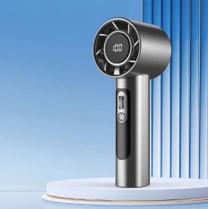 พร้อมส่ง พัดลม R2 น้ำหนักเบา พกพาง่าย มาพร้อมจอแสดงผล LED ปรับระดับความแรงไได้ถึง100ระดับ พัดลมมือถือUSB ชาร์จได้