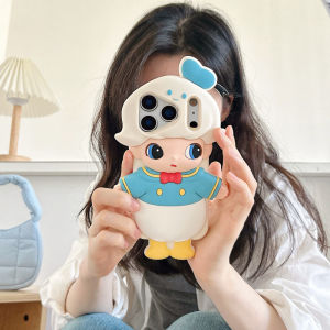 3D Cartoon DIMOO Silicone Phone Case for iPhone 13 14 15 16 17 Pro Max Casing Soft Silicone Cover for iPhone 17 Pro Max Case