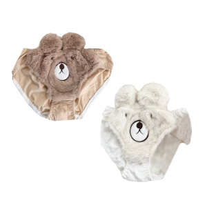 Phụ Nữ Sang Trọng Panty gấu vui nhộn nội y quần lót hoạt hình vải nhung Đồ Lót Quần Lót Mềm học sinh Dễ thương Cô Gái Đồ Lót Quà Tặng