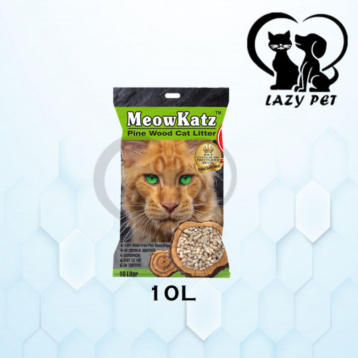 MeowKatz Natural Pine Wood Cat Litter 10L Meow Katz Lazada