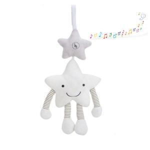 Crib Bar Toy Baby Shaking Bell Sounding Toy Ring for w/ Teething & Rattle Bell Plush Pendant for Baby Infant Newborn 1Mo