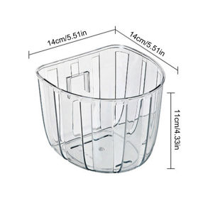 Transparent Food Storage Dispensers Kitchen Onion Ginger and Garlic Storage Basket Bathroom Hanging Basket Wall Mounted Hollow Storage Basket