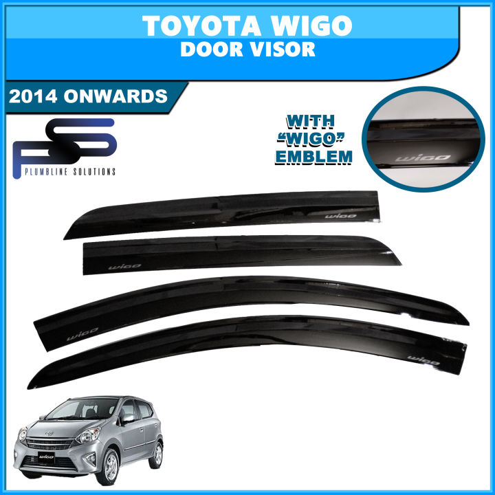 Window Door Visor for Toyota Wigo 2014 2015 2016 2017 2018 2019 2020 ...