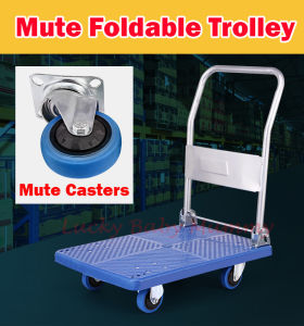 【Mute Trolley】Metal Foldable Trolley Hand Truck150/300kg Load- Compact/store transporting good
