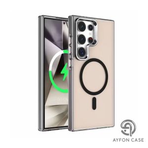 Matte Hologram Case Magnetic SAMSUNG Galaxy S23 S23FE S23+ S23Plus S23Ultra S24 S24+ S24Plus S24Ultra Plus Ultra Metalik Body Clear Edge AF-211