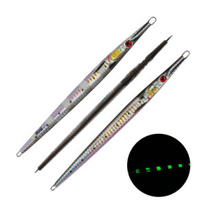 เหยื่อล่อจิ๊กกิ้ง PRO 60G 80G 100G เหยื่อตกปลาน้ำเค็มเข็ม3D จิ๊กโลหะ