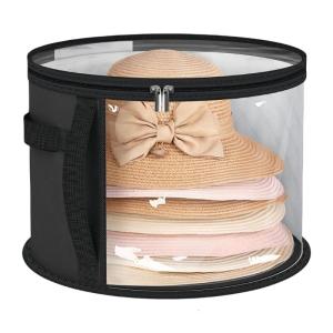 Space Saving Hat Storage Solution Stylish Black or Gray Hat Storage Holders Protects Hats From Dust And Moisture