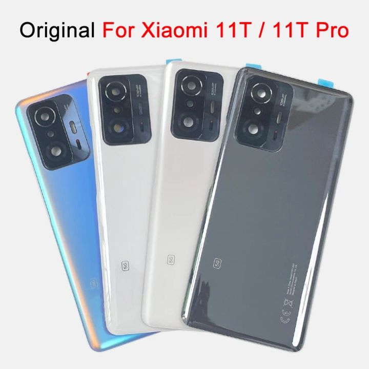 Cache Batterie + Verre Arrière Pour Xiaomi Mi 11T / Mi 11T Pro - Couleur Blanc - Neuf - Origine France