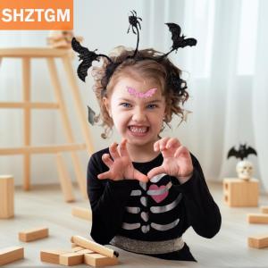 [COD] SHZTGM 500ชิ้น ม้วนเลเซอร์สีดำค้างคาวกันน้ำกลิตเตอร์มีกาวในตัวสติ๊กเกอร์ค้างคาวฮาโลวีนสำหรับงานปาร์ตี้เศษอุปกรณ์ DIY