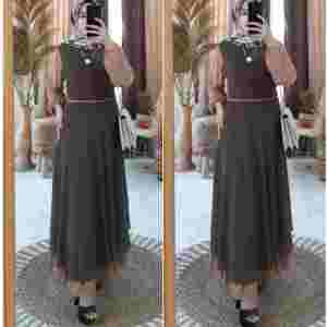 aulia Sherena maxy seruti motif renda impor polos terbaru/gamis rempel umpak bunga bangkok/promo gratis ongkir bisa COD pakaian wanita dewasa