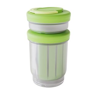 YRNGJ Draining Double-layer Fruit Salad Cup Leak-Proof Fresh-keeping Yogurt Oat Cup BPA-Free Plastic Fruit Storage Jar Office