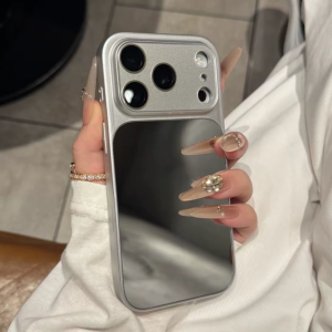 Luxury Plating Make Up Mirror Phone Case For iPhone 17 16 15 14 13 Pro Max Camera Lens Protection Shockproof Bumper Cover Funda