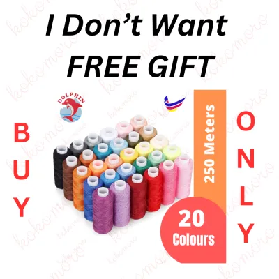DOLPHIN Sewing Thread 250 Meter 20 Colours