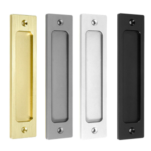 Double Flat Panel Cabinet Handle Zincs Alloys Construction Smooth Durability Hardware for Home Upgraded