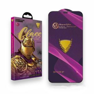 iP Phone 11 12 13 14 15 16 Pro Max X Xs Max XR 6 7 8 SE Plus mini 0.33mm OG Golden Armor Tempered Glass Premium