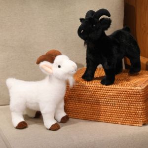 WXUZGC168 18/30cm Baby Goat Plush Doll Horned Sheep PP Cotton Stuffed Animal Doll Soft Doll Toys Birthday Gift