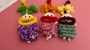 Car Key Case Creative Pull Out Key Sleeve Keychain Bags Hand Knitting Large Capacity Protective Key Holder Hook