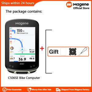 Magene C506SE Smart GPS Bike Computer Speedometer 2.4inch Color GPX File Import WiFi/Bluetooth Data Transfer Customizable Data Display