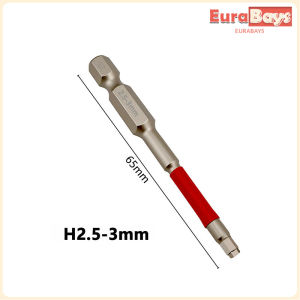 E.B. Hex Screwdriver Bit Hex Bit 65mm Long Magnetic Driver Bit H1.5/H2/H2.5/H3/H4/H5/H6