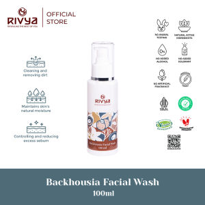 RIVYA Backhousia Facial Wash | Low pH Cleanser Brigtening Vegan Sensitive Skin Friendly