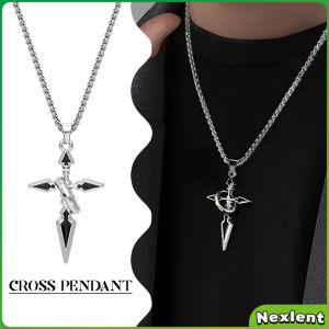 Nexlent Fashion Cross Pendant Necklace Mens and Womens Hip Hop Style Men Women Gift Jewelry Accessories