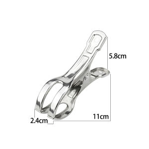 12pcs 8.5/11cm Large Clothes Pins Stainless Steel Clothes Clip Windproof Clothing Drying Hanger