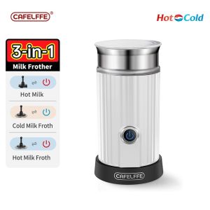Cafelffe 3 ใน 1 ไฟฟ้าน้ำนม Fother กาแฟ Foamer เครื่องผสมกาแฟทำช็อกโกแลตแคปปูชิโน Latte เย็น / ร้อนด้วย 3 วิสก์