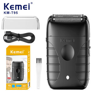 Kemei KM-T95 USB Charging Electric Shaver For Men Reciprocating Twin Blade Razor Shaver Beard Trimmer Shaving Machine