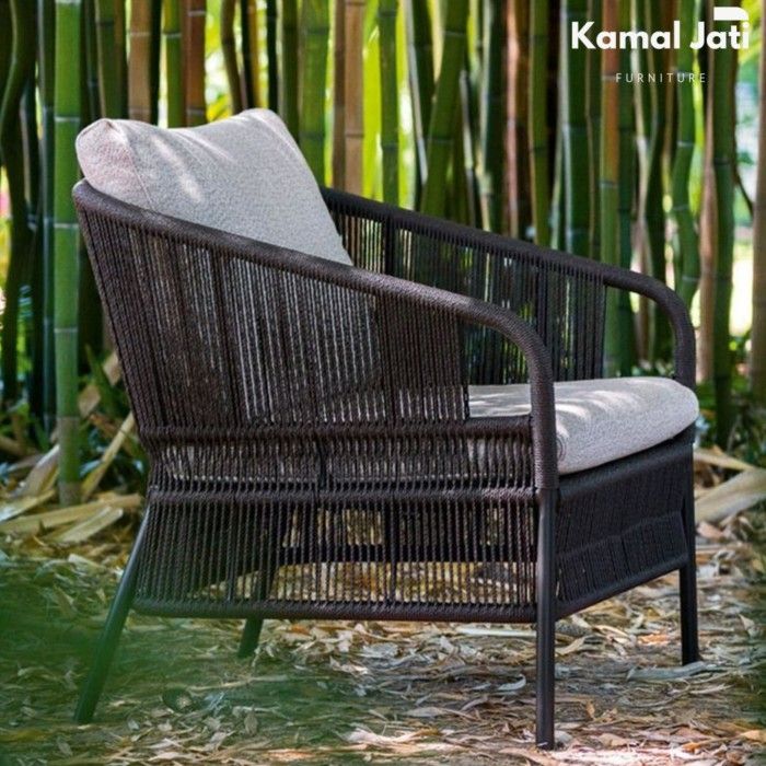 kursi santai kekinian anyaman tali rope, kursi besi outdoor terbaru ...