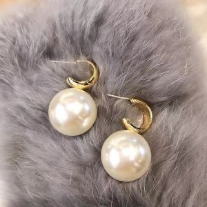 ems fashion hypoallergenic Korean Elegant Diamond Pearl Earrings Fashion Simple Earrings