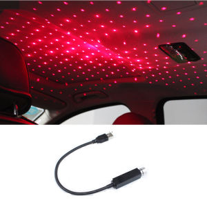 Car LED Light Decoration Night Galaxy Lamp Car Roof Star Light Interior Mini LED Starry Laser Atmosphere Ambient Projector Lights USB Auto Accessories