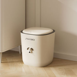 HANGDIAN(จัดส่งฟรีทั้งร้าน)ถังขยะตะกร้าใส่หัวกระดาษสุนัขพร้อมห้องนั่งเล่นในห้องครัวฝาใช้ในครัวเรือนกลางแจ้งแรงดันลมสร้างสรรค์ Ins ลม มีมูลค่าสูง ห้องนั่งเล่น ห้องนอน ห้องน้ำ พร้อมฝาปิด สไตล์ครีมถังตาข่ายสีแดง ถังขยะห้องน้ำ ถังขยะมินิมอล ถังขยะ เหยียบ