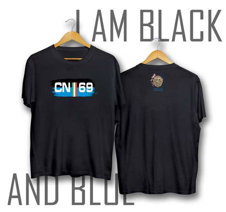 Kaos CN69 Fans Ultras Inter Milan | Curva Nord 69 T-Shirt Im Black And Blue
