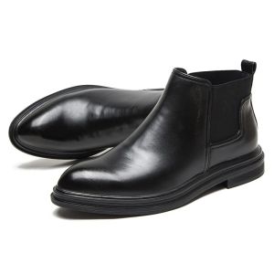Winter Chelsea Boots Men PU Leather Shoes Men Ankle Boots Fashion Brand Autumn Winter Male Footwear
