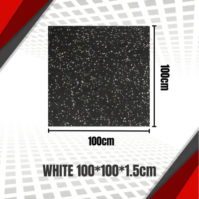 High Density Gym Rubber Floor Mat 100x100cm Shock Absorbing Soundproof Mat | Homelift PH