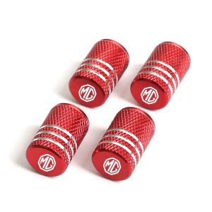 4Pcs MG Car Tire Valve Caps Laser Printed Car Logo Automotive Bicycle Metal Parts for MG HS ZS EP MG5 MG3 MG4 EV 4 5 6 GM Mulan 2023 VS HEV Cylindrical Shape