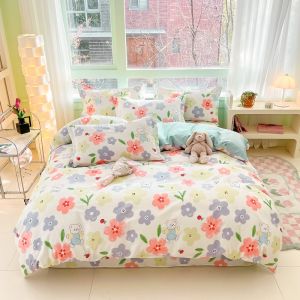 Dansunreve 100% Cotton Quilt Cover Floral/Cartoon Duvet Cover Single/Queen/King Comforter Cover