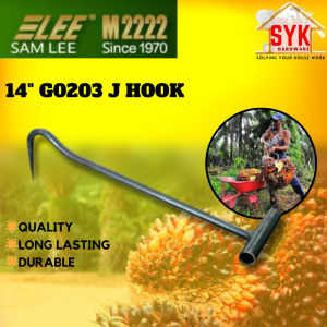 SYK Samlee G0203 14 Inch J Hook Palm Oil Outdoor Gardening Tools Hand Hook Cangkuk Besi Kelapa Sawit