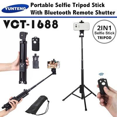 YUNTENG VCT-1688 2in1 Selfie Stick Tripod Monopod Stand With