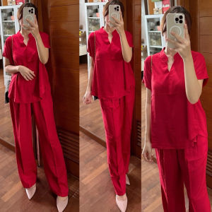 One set twill piyama set twill/pajamas/daily one set/setelan