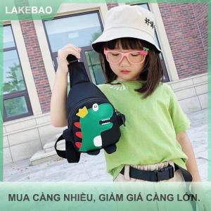 【LAKEBAO】 Thời trang phim hoạt hình khủng long Crossbody Túi chàng trai cô gái dễ thương trẻ em ngực Túi vai Sứ Giả du lịch Ba lô cho trẻ em