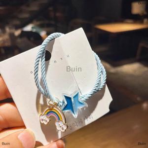 [COD] Buin Stars Couple Bracelet Rainbow Hand Men And Women Gift Friendship Charms Bracelet Elastic Hair Rope Hair Rubber Bands Accessories