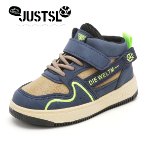 JUSTSL Childrens sports shoes Spring Autumn casual boys girls high-cut shoes childrens board soft soled sneakers
