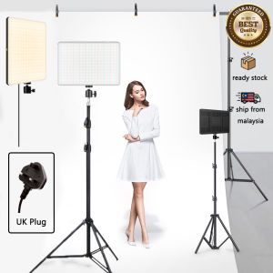 LED Fill Lamp Video Panel Light 3200k-6000k Photography Lighting Live Stream Photo Studio Light With Stand UK Plug