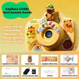 Kamera Anak Capybara HD Digital Dapat Direkam Hadiah Mainan Dapat Mengambil Foto Dan Merekam Video