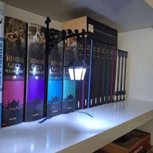 SHIHENG White Bookshelf Lantern Light Warm White Vintage Bookshelf Ghost Light Ambient Lighting Bookshelf Lamp Library