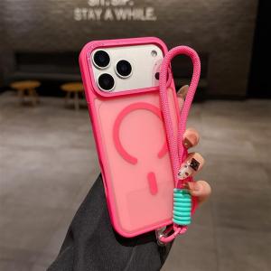 100% Shockproof Phone Case with Metal Camera Ring Protector For iPhone 17 16 15 14 13 12 Pro Max Cover Can Magsafe charge Capas Soft touch Free Lanyard