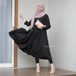 New Arrival!!! Dzuvia Tunik Wanita Remaja Dewasa Terbaru 2021 Kekinian Import Bahan Katun Rayon Long Tunik Busui Kancing Depan Full Lengan Berkancing TERMURAH (BISA COD/GROSIR)
