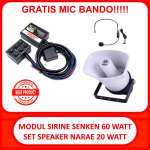modul sirine senken 60 watt aux mic set speaker narae nsh180 20 watt
